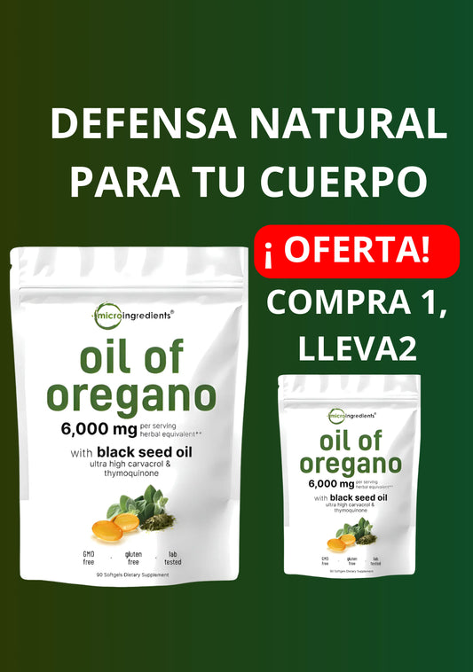 OIL OF OREGANO, Oferta 2x1, Eleva tu sistema inmune y Elimina hongos y bacterias que afectan tu organismo